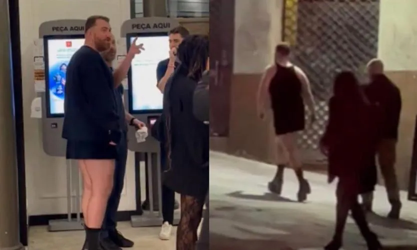 Cantor Sam Smith é flagrado andando nas ruas do centro de São Paulo após Lollapalooza